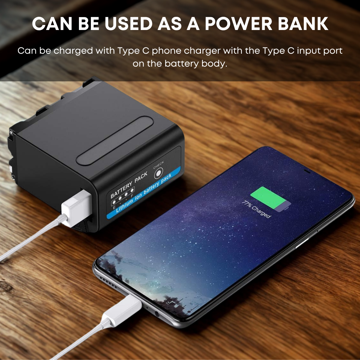 GS Pro NP-F980 NP-F990 NPF Battery Rechargeable NP-F Li-ion Battery Type C USB (13400mAh) | Multi-function Charger