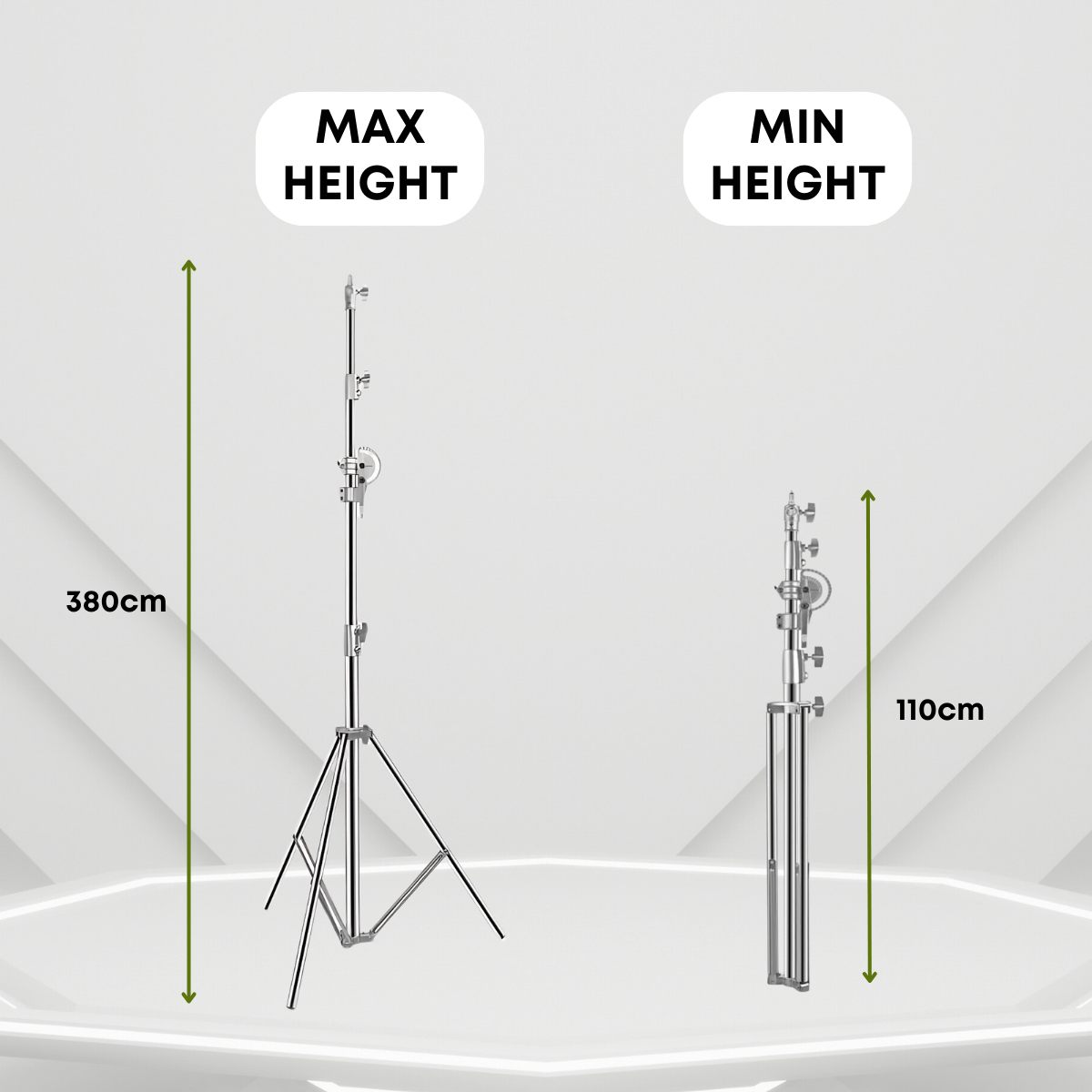 GS PREMIUM SERIES BOOM ARM HEAVY DUTY 2 IN 1 LIGHT STAND AND BOOM STAND MAX HEIGHT 3.8M (M-1)