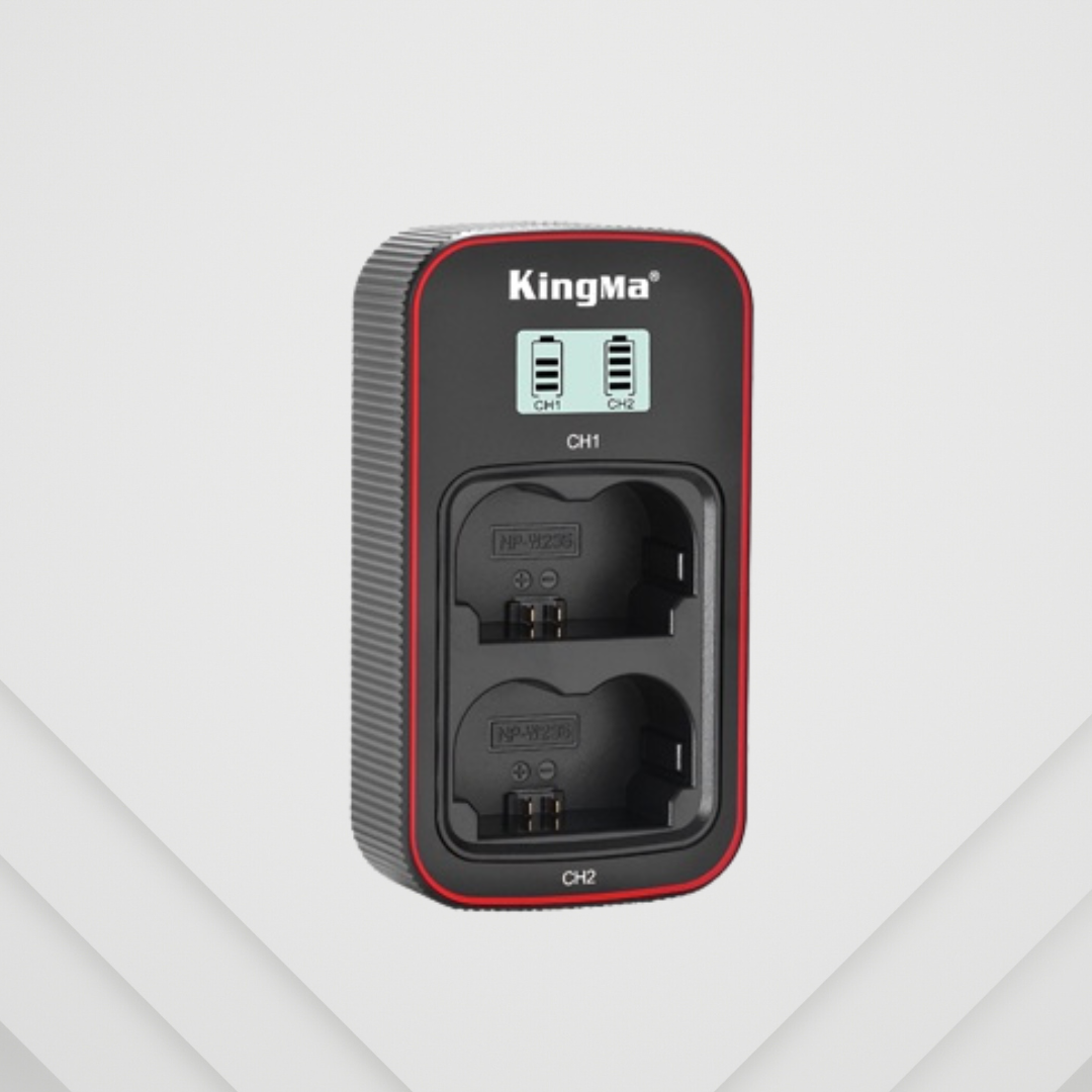 KingMa NP-W235 2-Pack Battery and LCD Dual Charger Kit for Fujifilm X-T4