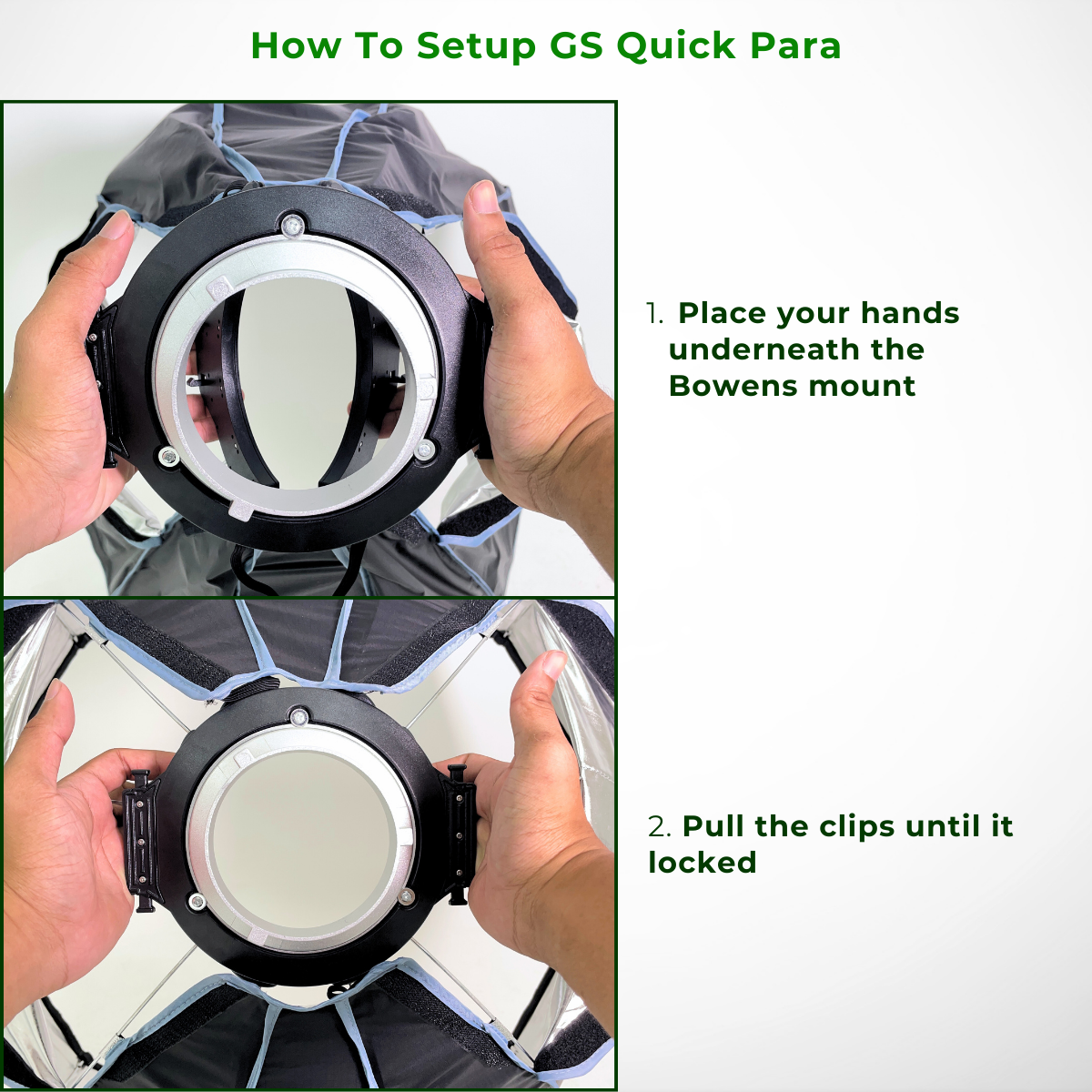 GS QUICK PARA 70 & 90 PARABOLIC SOFTBOX WITH GRID & BOWENS MOUNT SOFTBOX FOR PHOTOGRAPHY VIDEOGRAPHY STUDIO LIGHTING