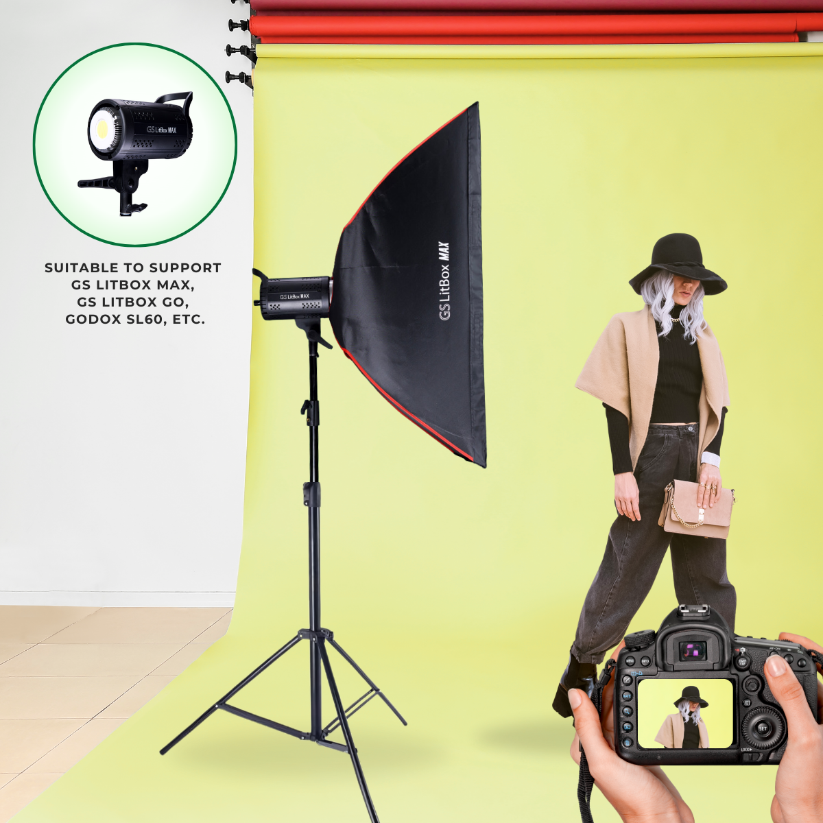 Spring Cushioned Aluminium Alloy Studio Light Stand (2.8M)