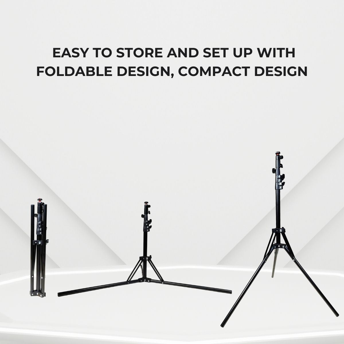 GS Aluminium Alloy Compact Studio Light Stand (2M) With Mini Ballhead