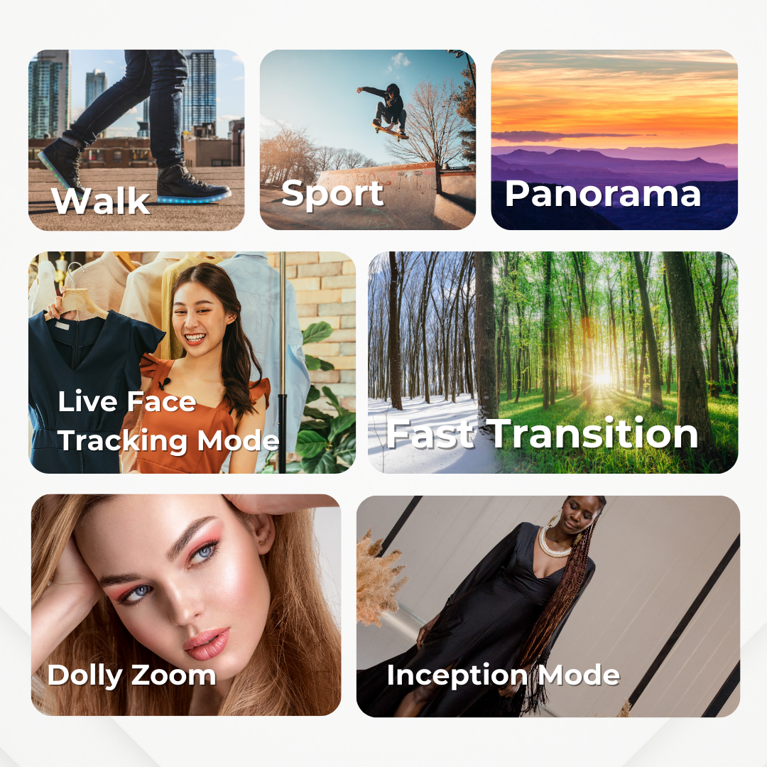 GS L7B L9 Lite M1 Smartphone 3 Axis Gimbal APP Bluetooth Connect Tracking Instant Power Up AI Follow