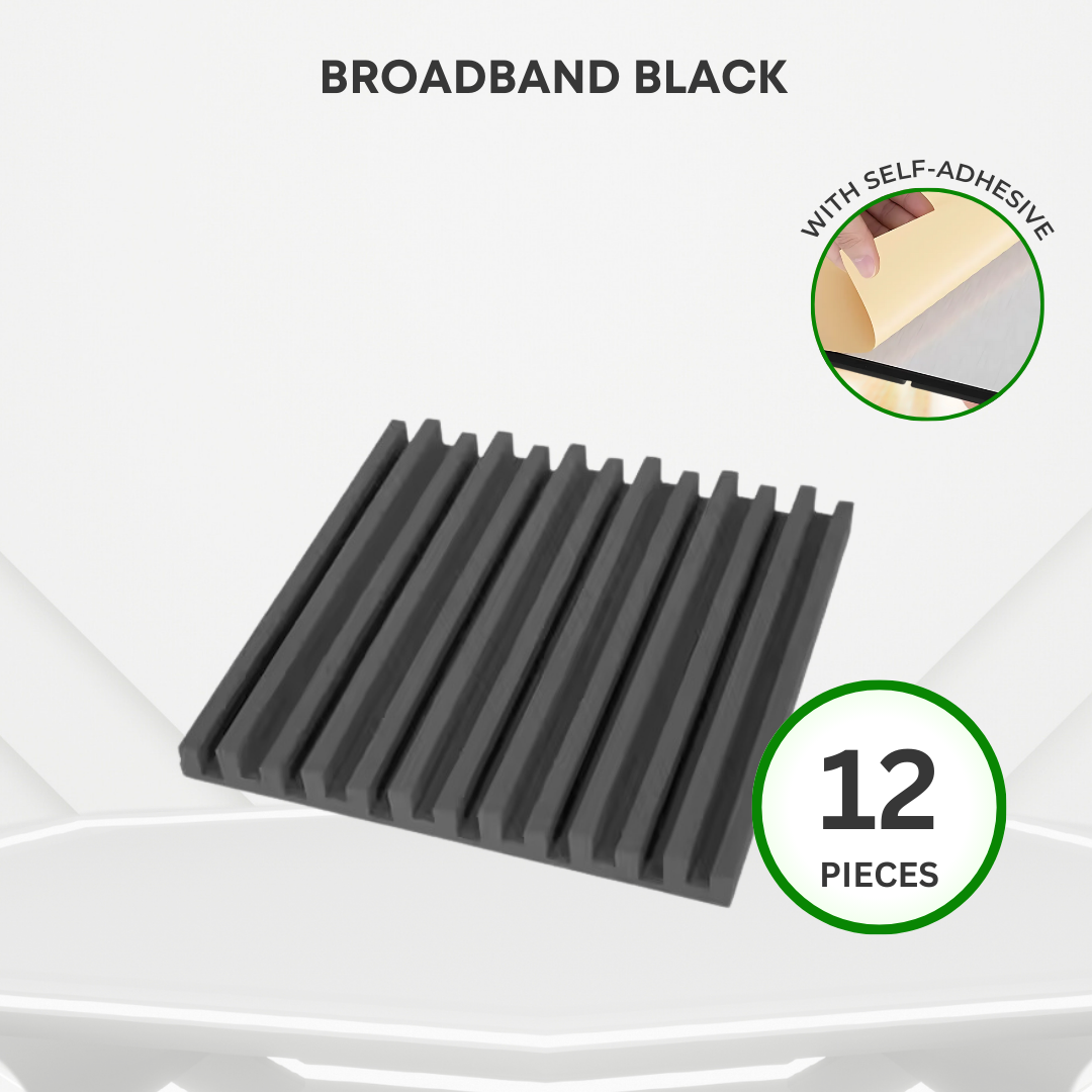 GS Pro Acoustic Foam With Self-Adhesive Soundproof Foam Studio Recording Sound Absorption High Density (30cm*30cm*5cm) | Kalis Bunyi