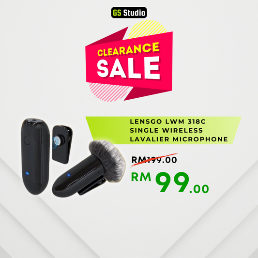 LENSGO LWM-318C 318C Single Wireless Lavalier Microphone For Camera And Smartphone
