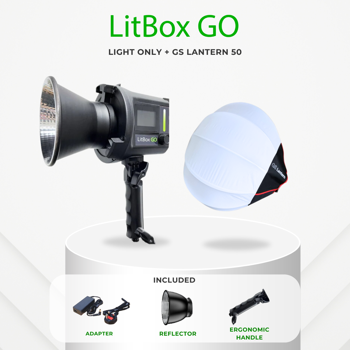 GS LitBox Go Portable LED COB Video Light Battery & AC Powered 80W