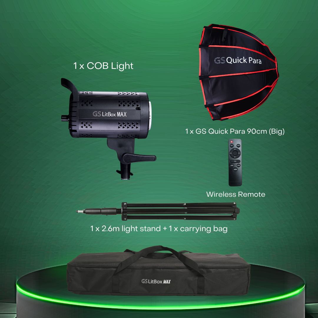 GS LitBox Max COB LED Video Light Adjustable Color Temperature & Brightness