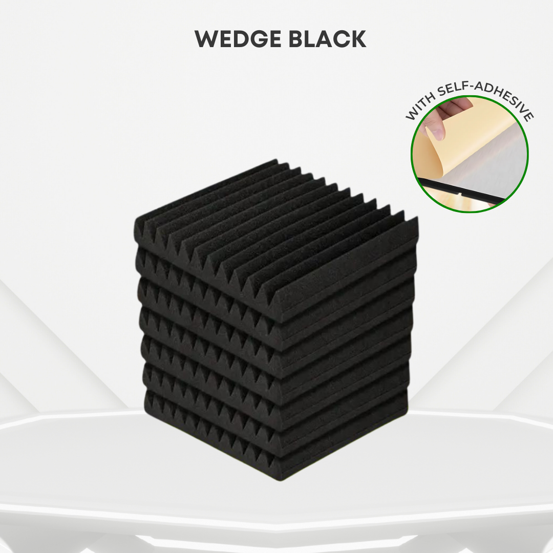 GS Pro Acoustic Foam With Self-Adhesive Soundproof Foam Studio Recording Sound Absorption High Density (30cm*30cm*5cm) | Kalis Bunyi