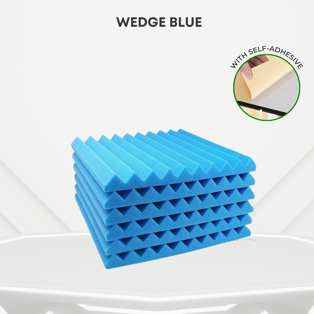 GS Pro Acoustic Foam With Self-Adhesive Soundproof Foam Studio Recording Sound Absorption High Density (30cm*30cm*5cm) | Kalis Bunyi