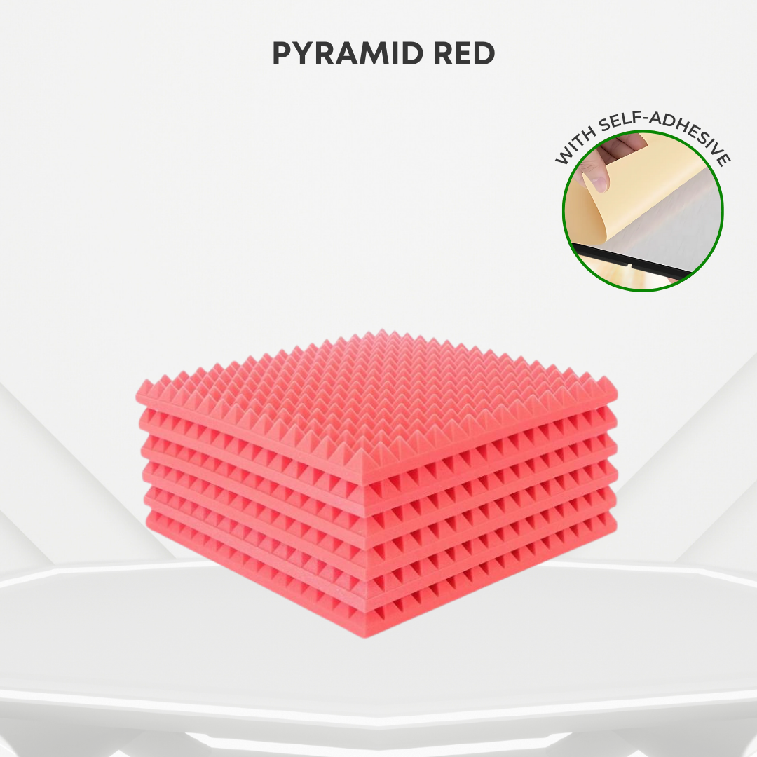GS Pro Acoustic Foam With Self-Adhesive Soundproof Foam Studio Recording Sound Absorption High Density (30cm*30cm*5cm) | Kalis Bunyi