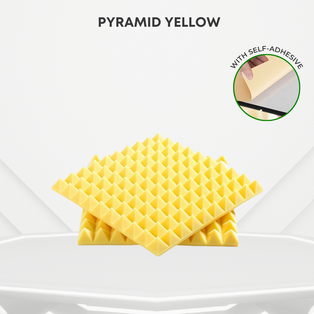 GS Pro Acoustic Foam With Self-Adhesive Soundproof Foam Studio Recording Sound Absorption High Density (30cm*30cm*5cm) | Kalis Bunyi