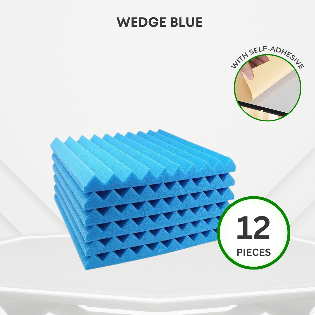 GS Pro Acoustic Foam With Self-Adhesive Soundproof Foam Studio Recording Sound Absorption High Density (30cm*30cm*5cm) | Kalis Bunyi