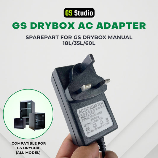 GS DryBox AC Adapter | Power Supply Spare Part for 18L 35L 60L GS DryBox Models