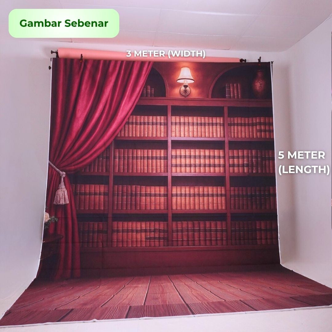 GS Bookshelf Theme Library Convo Convocation Backdrop (3 x 5M)