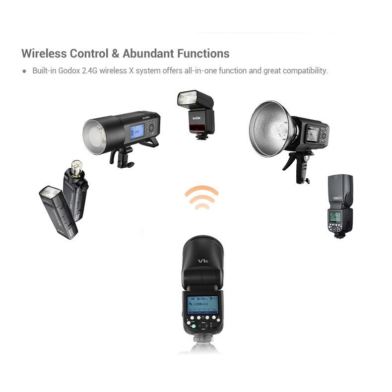 Godox V1 Flash Speedlight For Canon Nikon Sony Fuji Camera Round Flash TTL Li-ion Battery