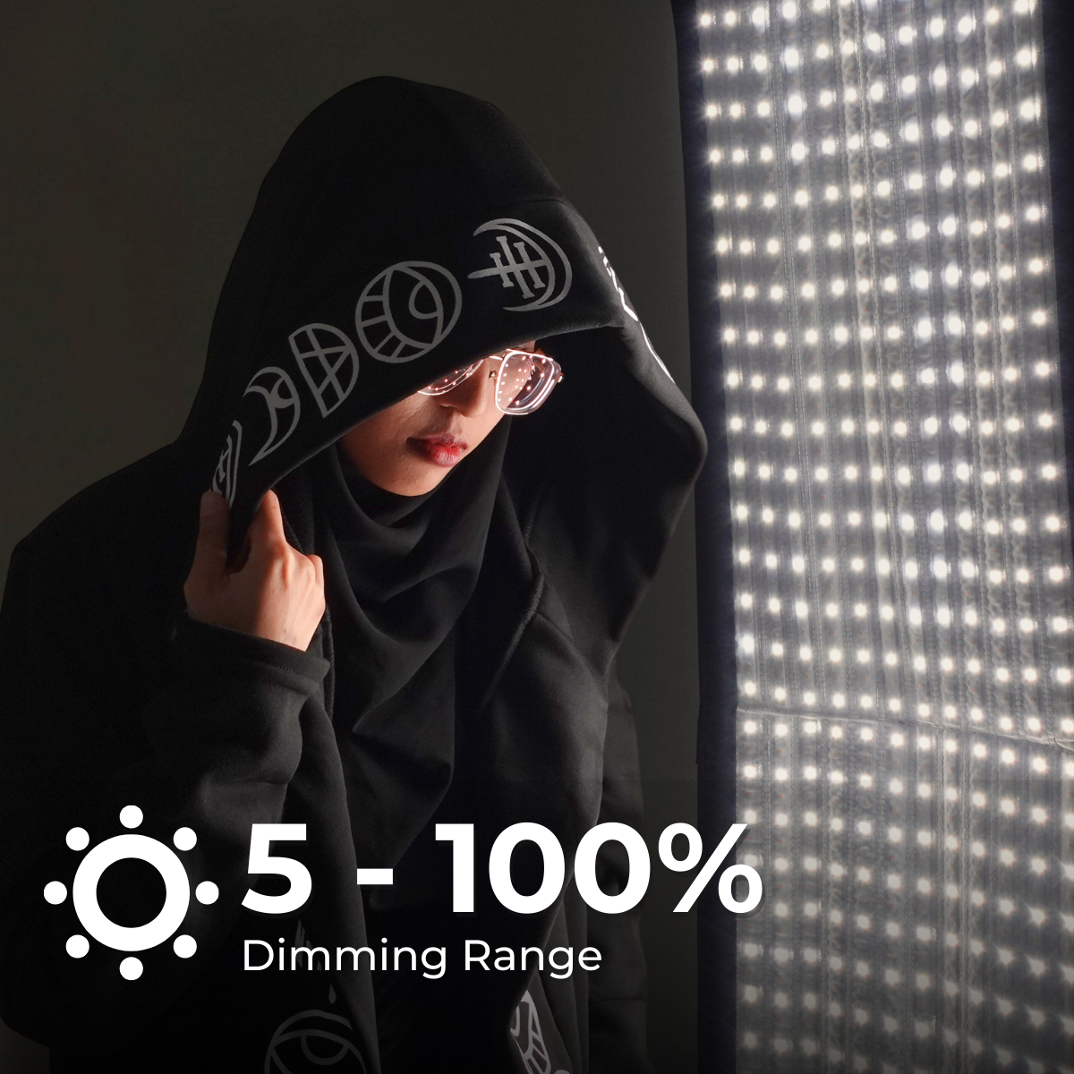 Dimming range can be adjust from 5% to 100%.