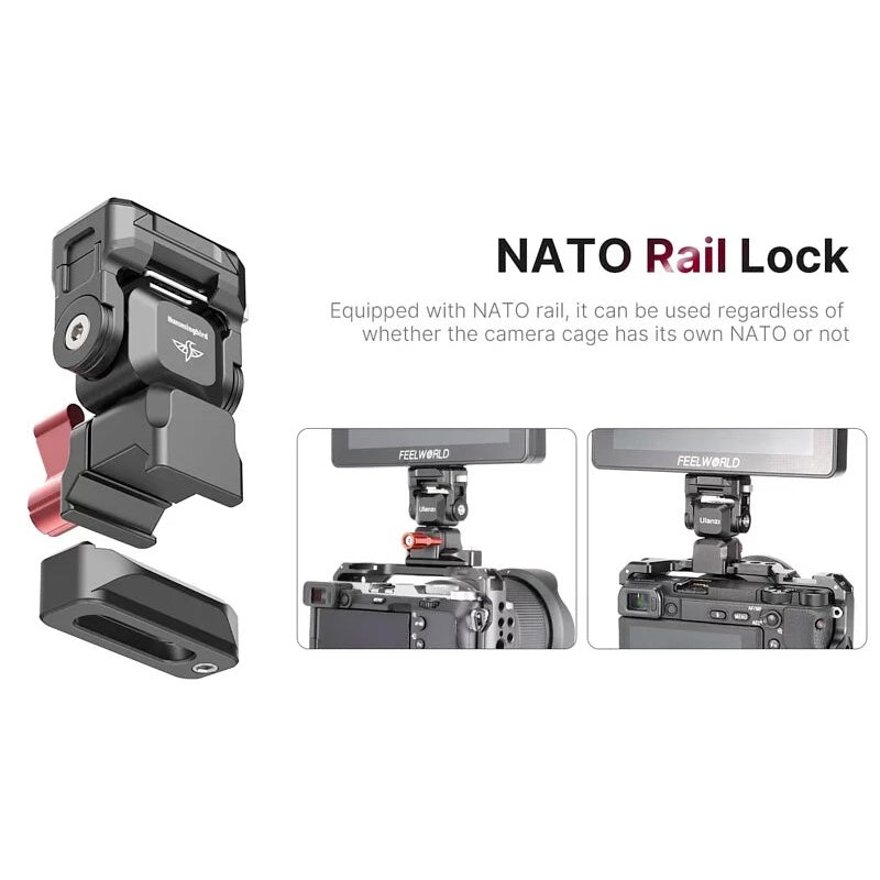 Ulanzi UURig R082 Nato Slide Rail Quick Release Multi-Angle Screen Bracket Monitor Screen Gimbal