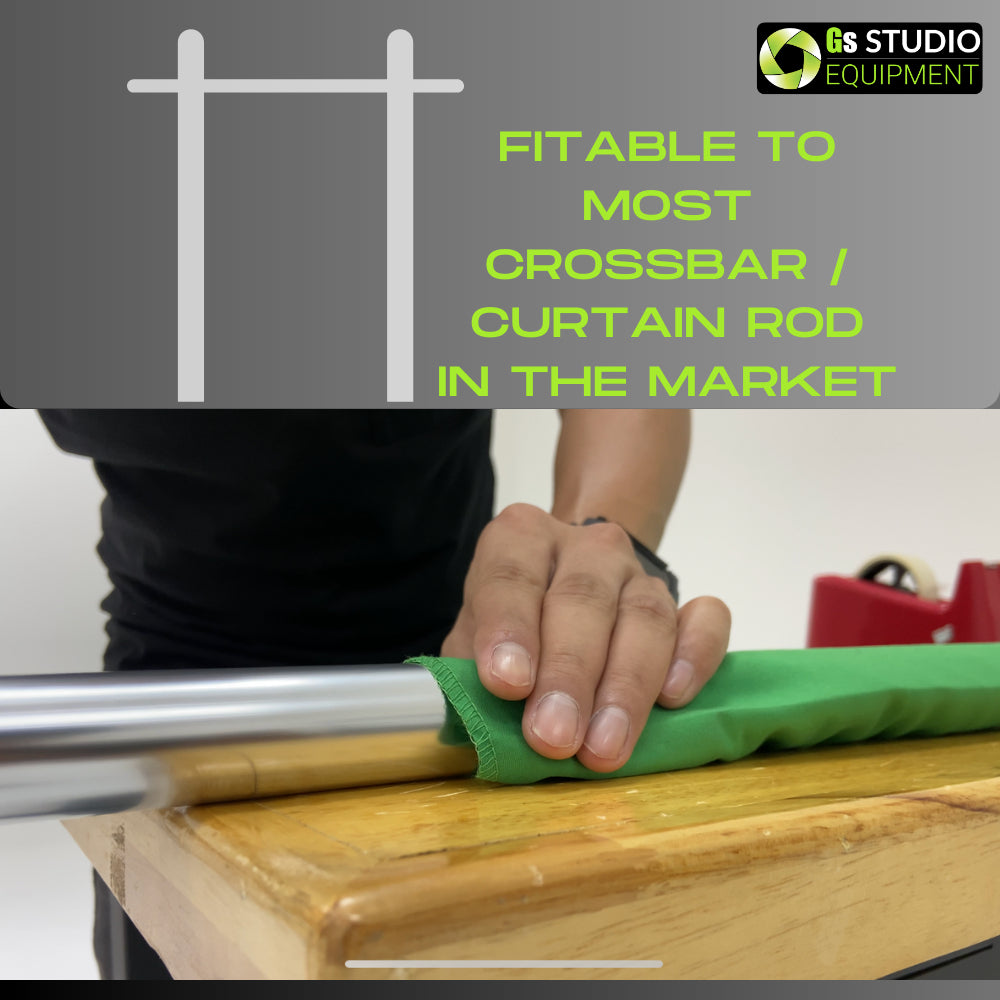 Green and White Muslin High Quality Cloth With Stitched Pocket Easy Hang Photography Backdrops Studio Video (2 x 3M)