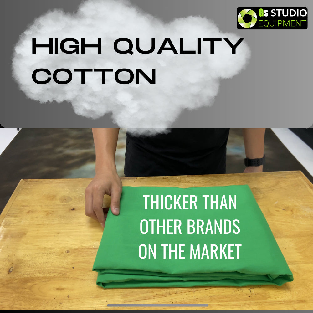 Green and White Muslin High Quality Cloth With Stitched Pocket Easy Hang Photography Backdrops Studio Video (2 x 3M)