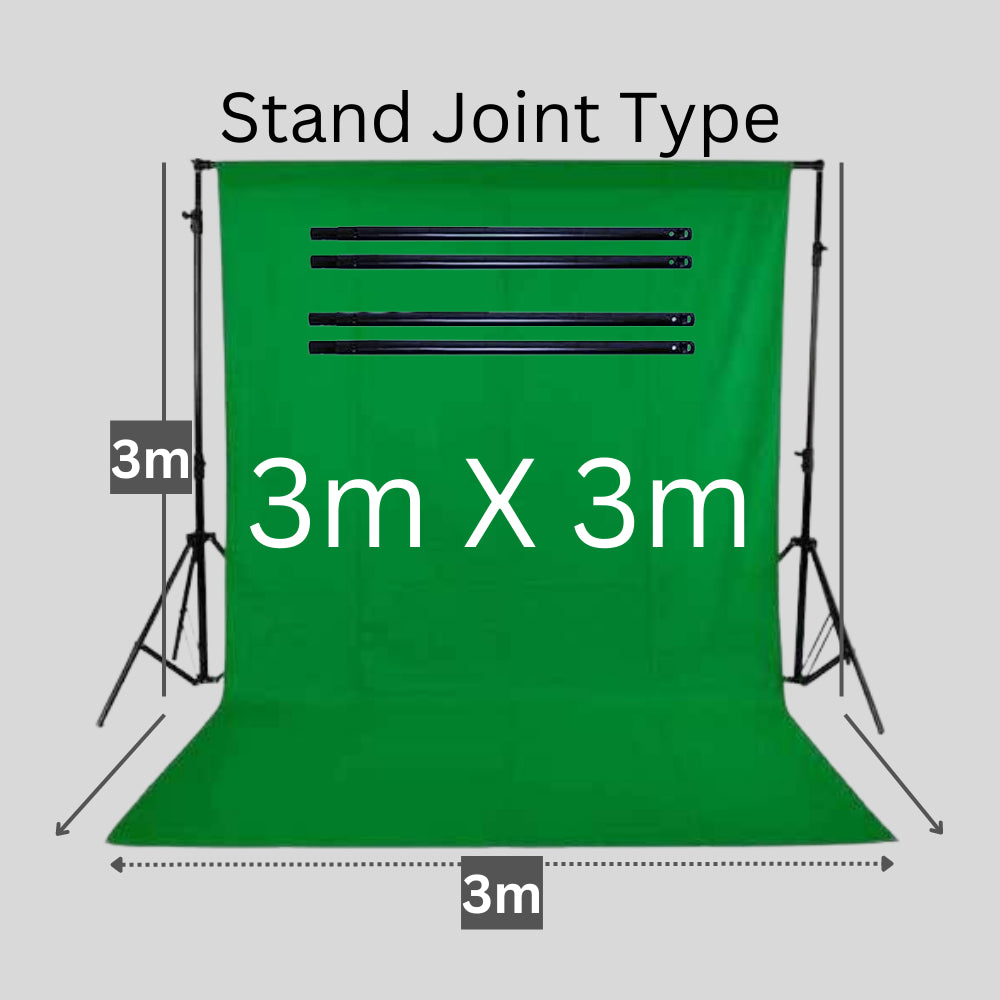 Green and White Muslin High Quality Cloth With Stitched Pocket Easy Hang Photography Backdrops Studio Video (2 x 3M)