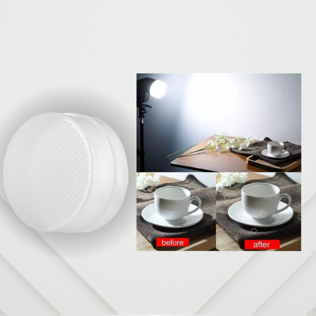 GS Round Diffuser Round Bounce Flash Diffuser Cover for Godox V1 and Godox V1 Pro Flash