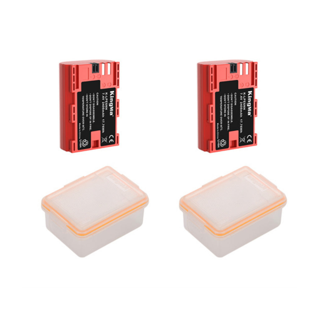 KingMa LP-E6NH LP-E6 Battery And Dual Charger Kit For Canon 5D MKIV 5D MKIII EOS R R5 R6 70D 80D 90D Compatible