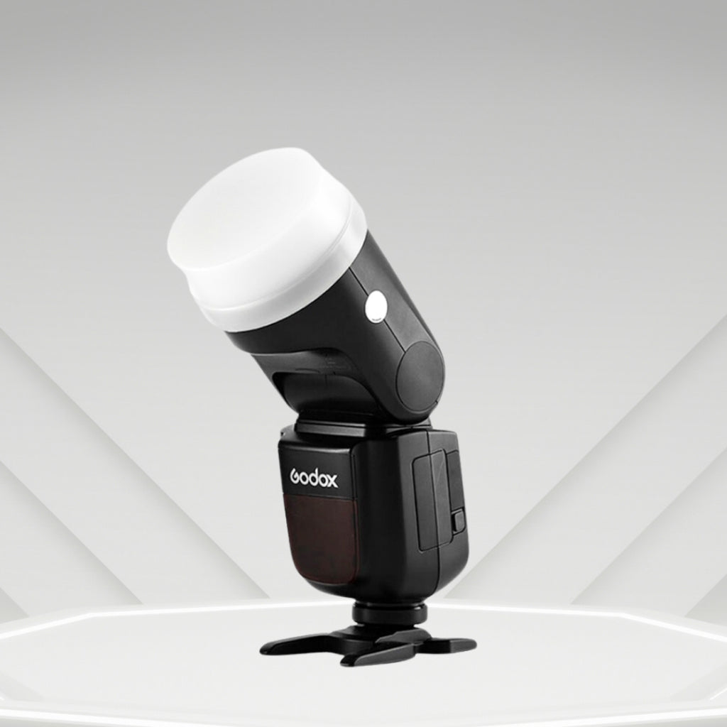 GS Round Diffuser Round Bounce Flash Diffuser Cover for Godox V1 and Godox V1 Pro Flash