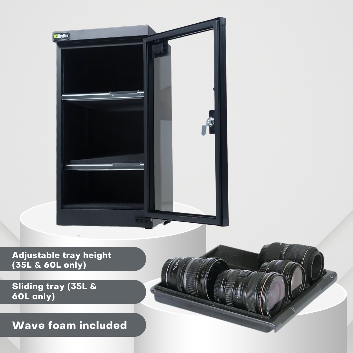 GS DryBox 18L/35L/60L LCD Digital Display 18 Litre 35 Litre 60 Litre Dry Cabinet 5 Years Warranty