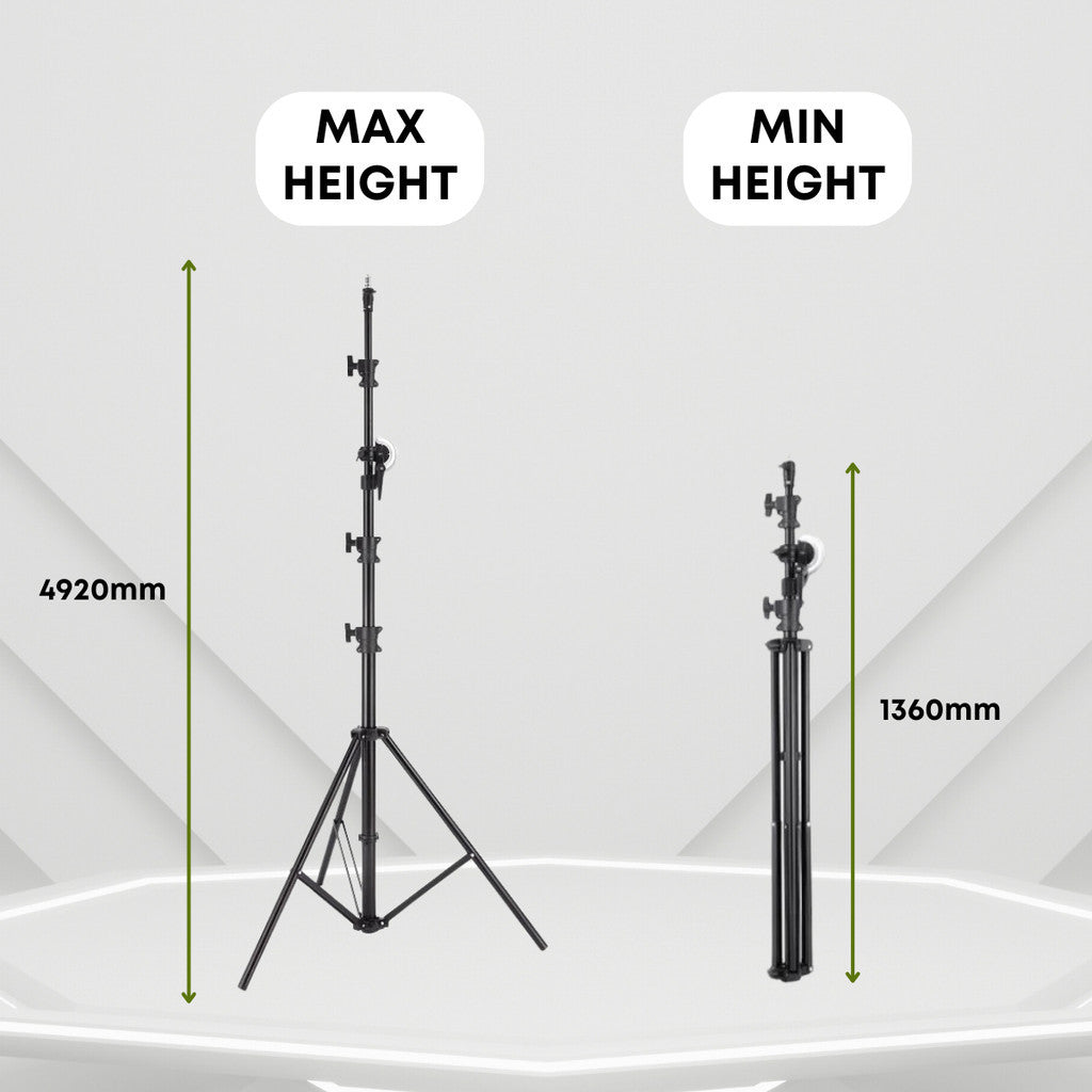 Can achieve maximum height up to 4920mm (4.9m) and minimum height 1360mm (1.36m)