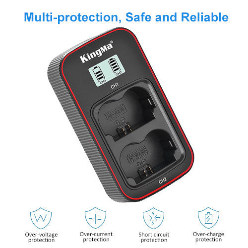 KingMa NP-W235 2-Pack Battery and LCD Dual Charger Kit for Fujifilm X-T4