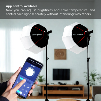 GS LitSphere Lantern Softbox Light 65cm Shooting Lamp for Live Broadcast Photo Video 105w