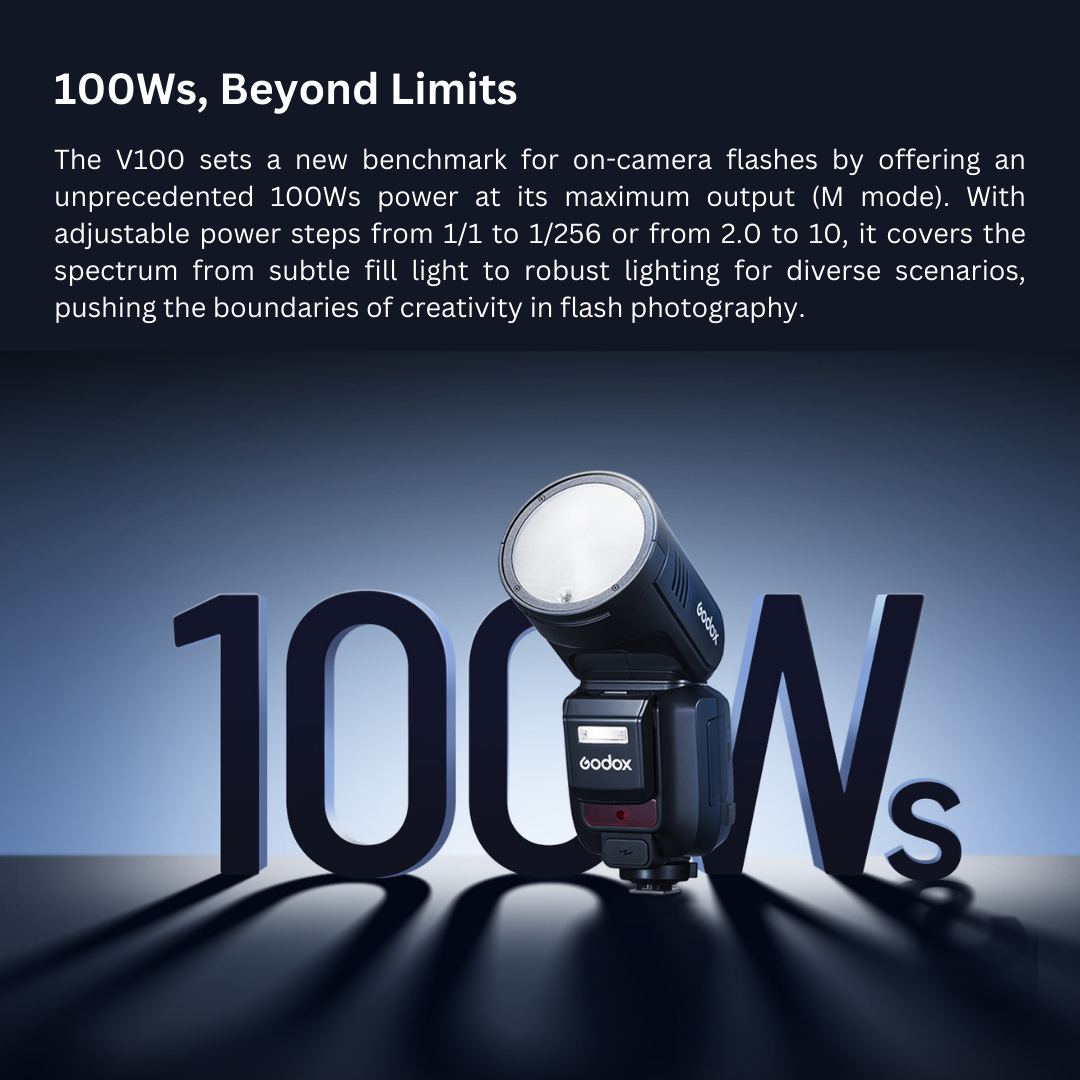 Godox V100 C/N/S/F/O TTL Li-ion Round Head Camera Flash