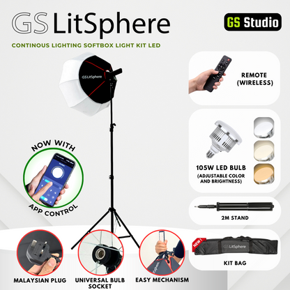 GS LitSphere Lantern Softbox Light 65cm Shooting Lamp for Live Broadcast Photo Video 105w