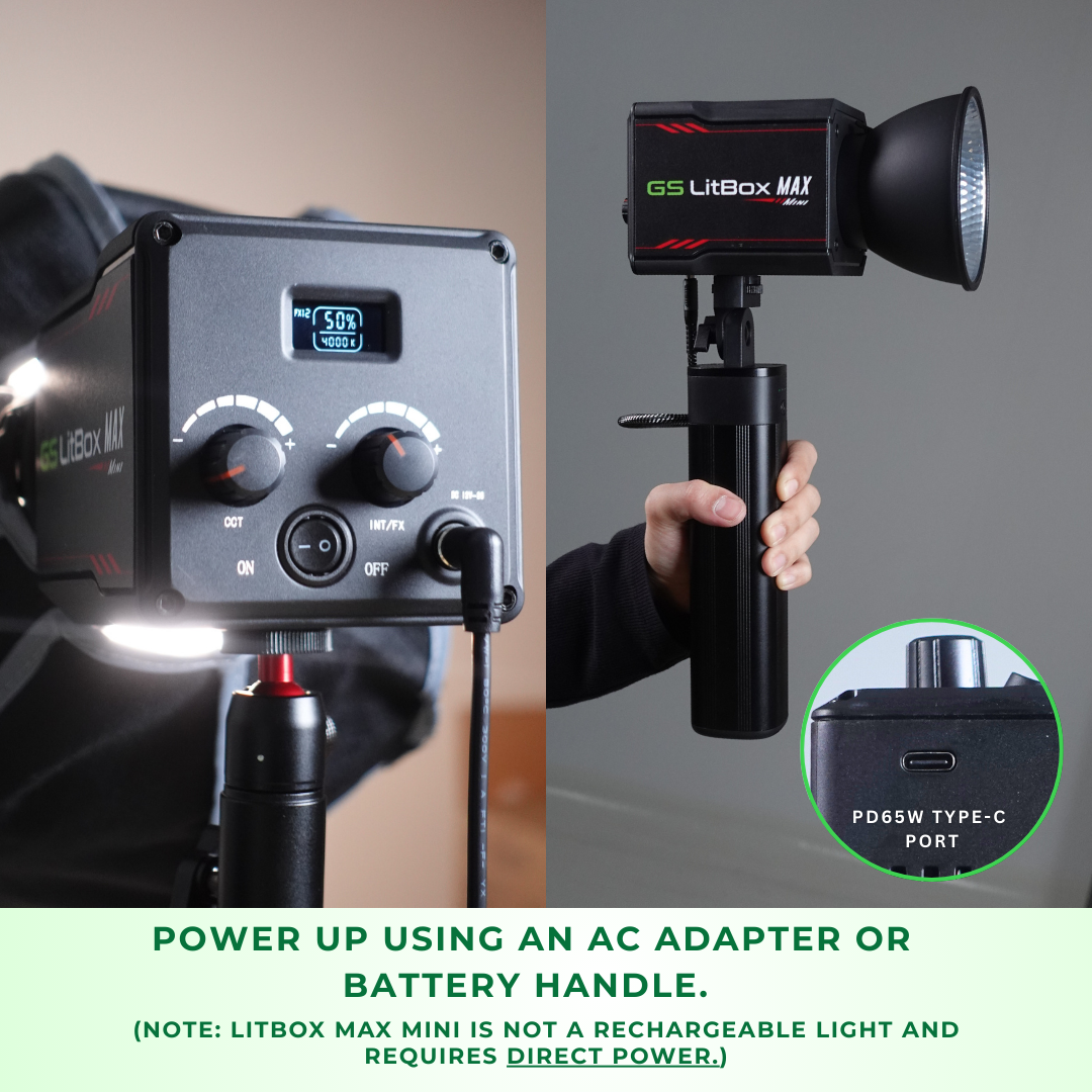 GS LitBox Max Mini 120w Mini COB LED Studio Light for Live Stream and Content Creation