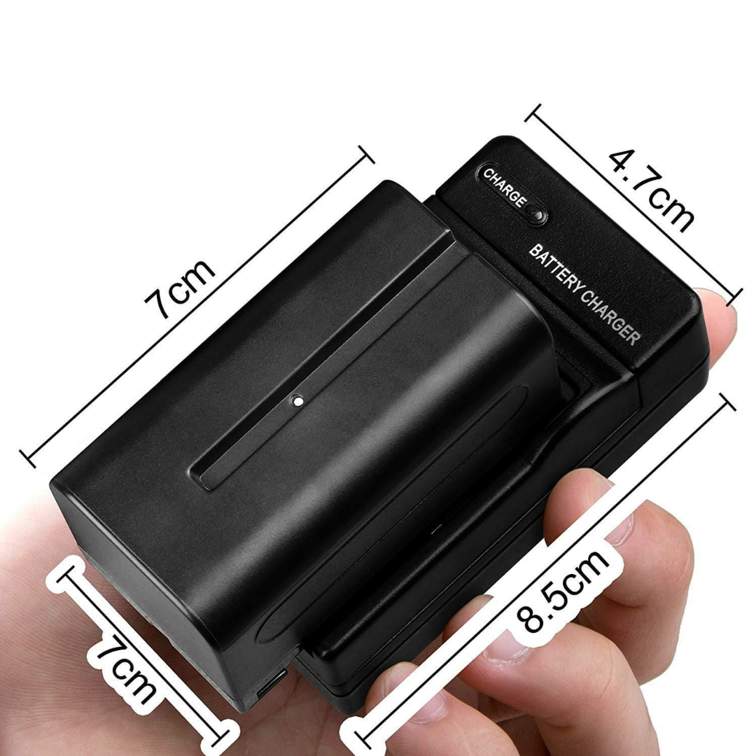 GVM NP-F750 4400mAh Batteries with Travel Chargers (2 Set)