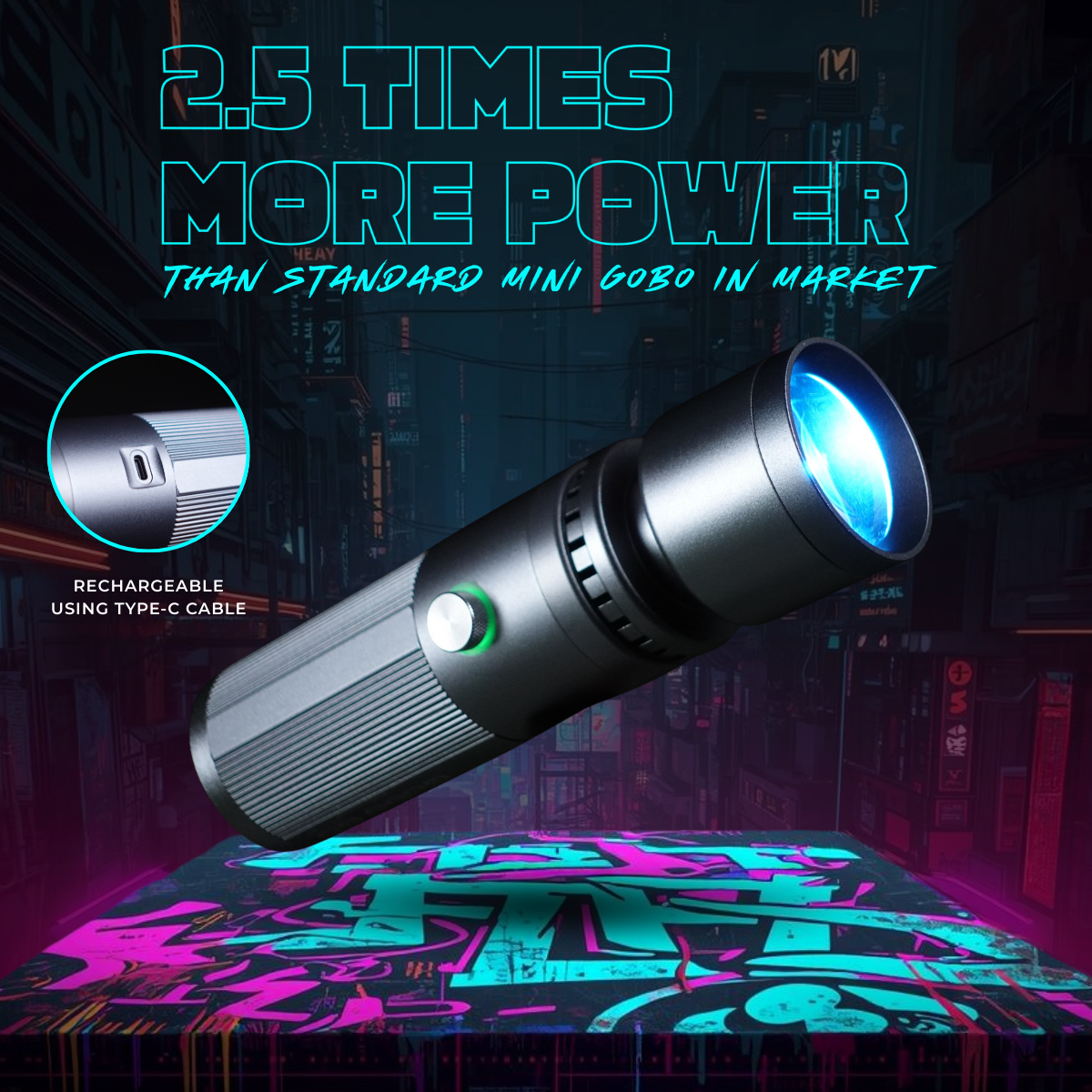 GS Gobo GO Portable Gobo Four Colors Photography Flashlight Set 25W 22 Imaging Films