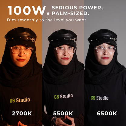 GS LitBox GO 100W Mini COB Studio Light CRI 97 Bi-Color 2700-6500K Portable Video Light Makeup Lampu Studio