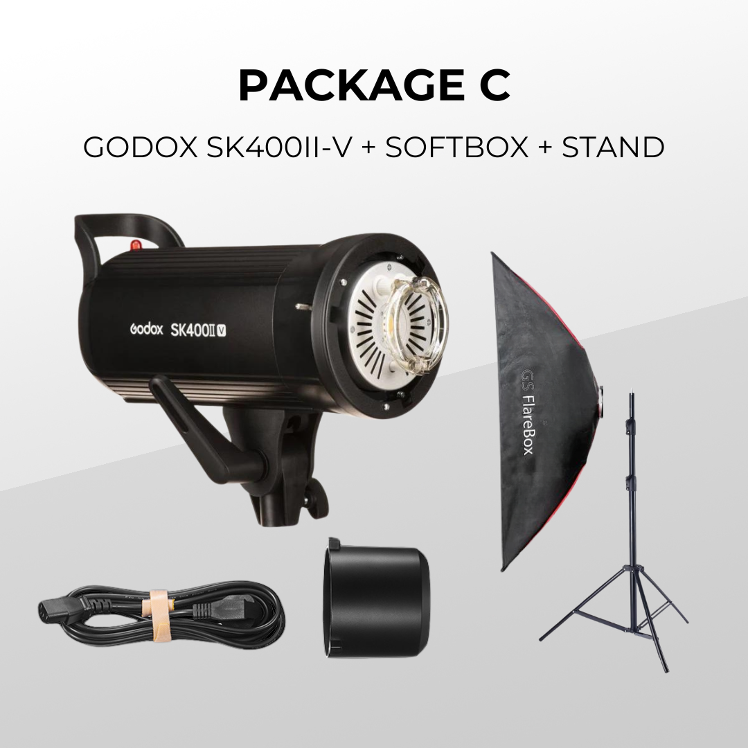 (NEW VERSION) GODOX SK400II-V STUDIO STROBE LIGHT ONLY WIRELESS SYSTEM WITH LCD DISPLAY