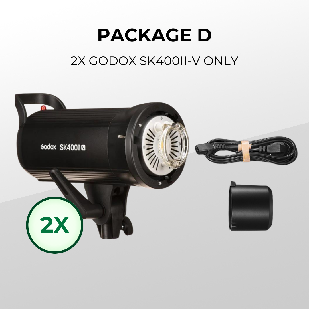 (NEW VERSION) GODOX SK400II-V STUDIO STROBE LIGHT ONLY WIRELESS SYSTEM WITH LCD DISPLAY