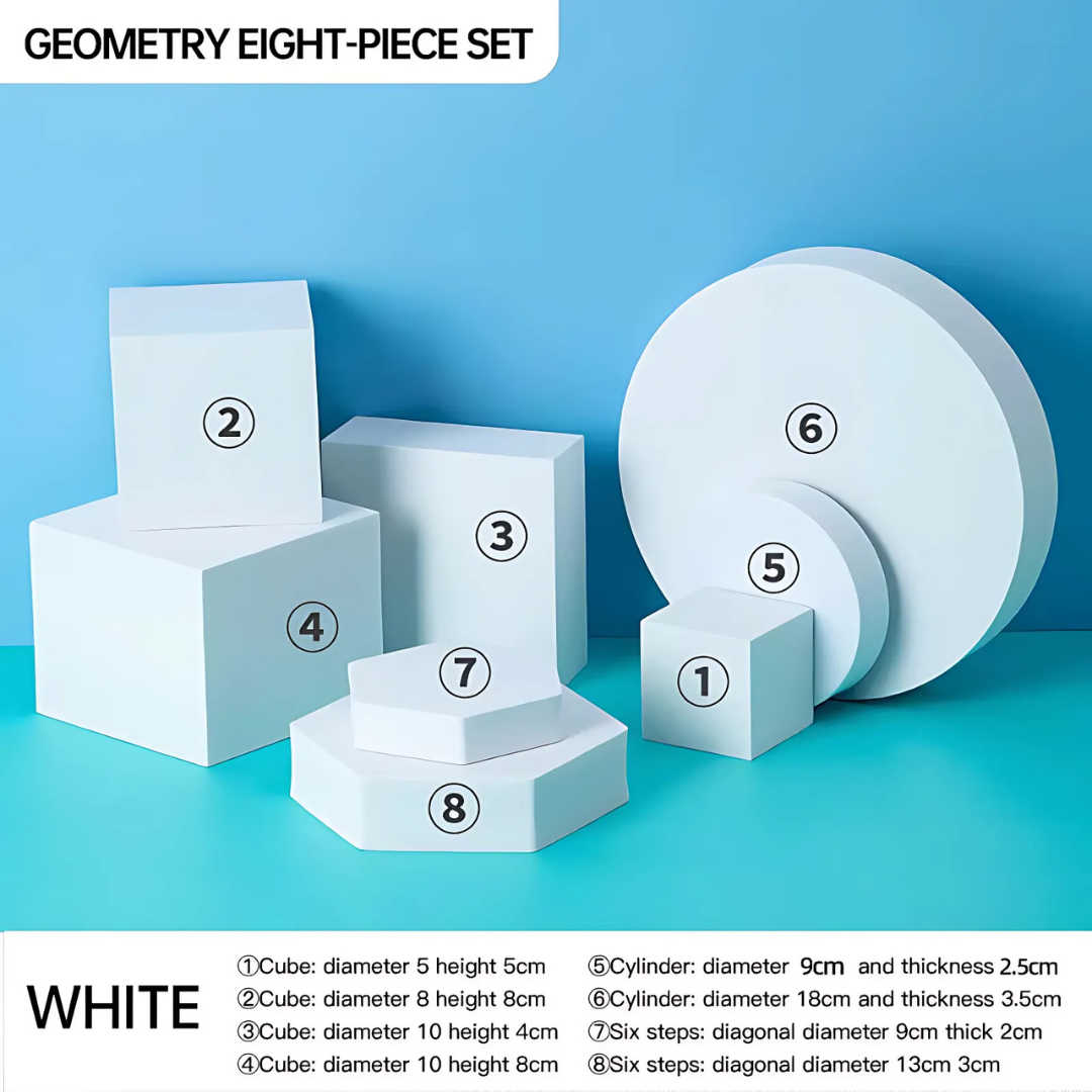 GS Photography 3D Geometry Set Props Studio Product Photo Shooting Equipment Foam Geometric Cube Photography Backdrop