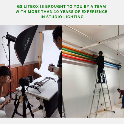 GS LitBox Continous Lighting Softbox Light Kit LED Video Photo Light Adjustable Color Temp & Brightness Wireless Remote APP Control