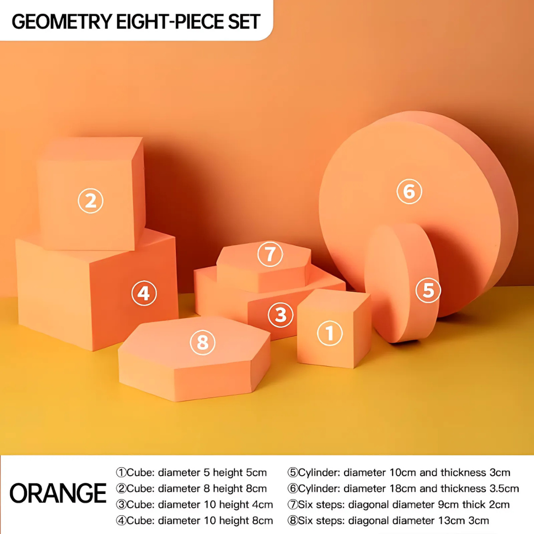 GS Photography 3D Geometry Set Props Studio Product Photo Shooting Equipment Foam Geometric Cube Photography Backdrop