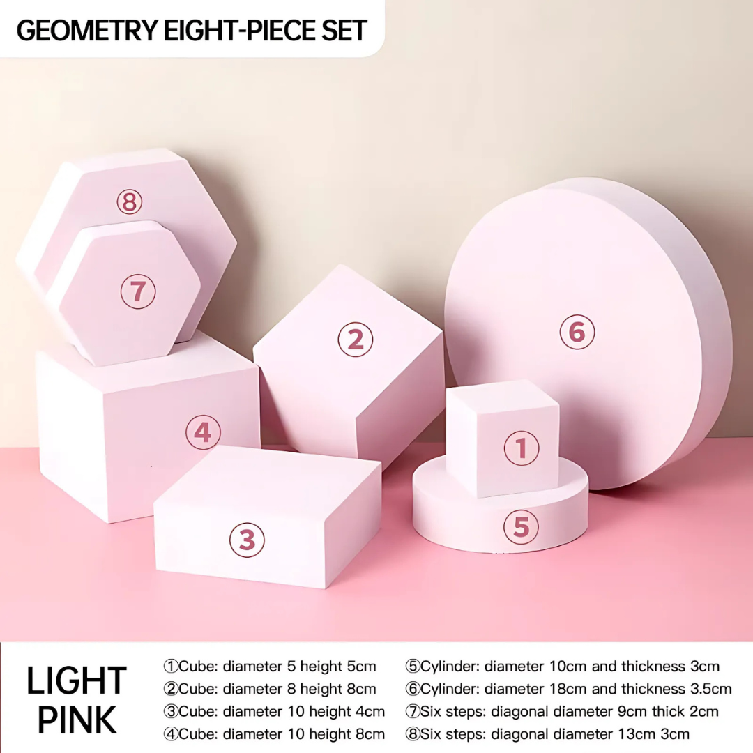 GS Photography 3D Geometry Props Studio Product Photo Shooting Equipment Foam Geometric Cube Photography Backdrop