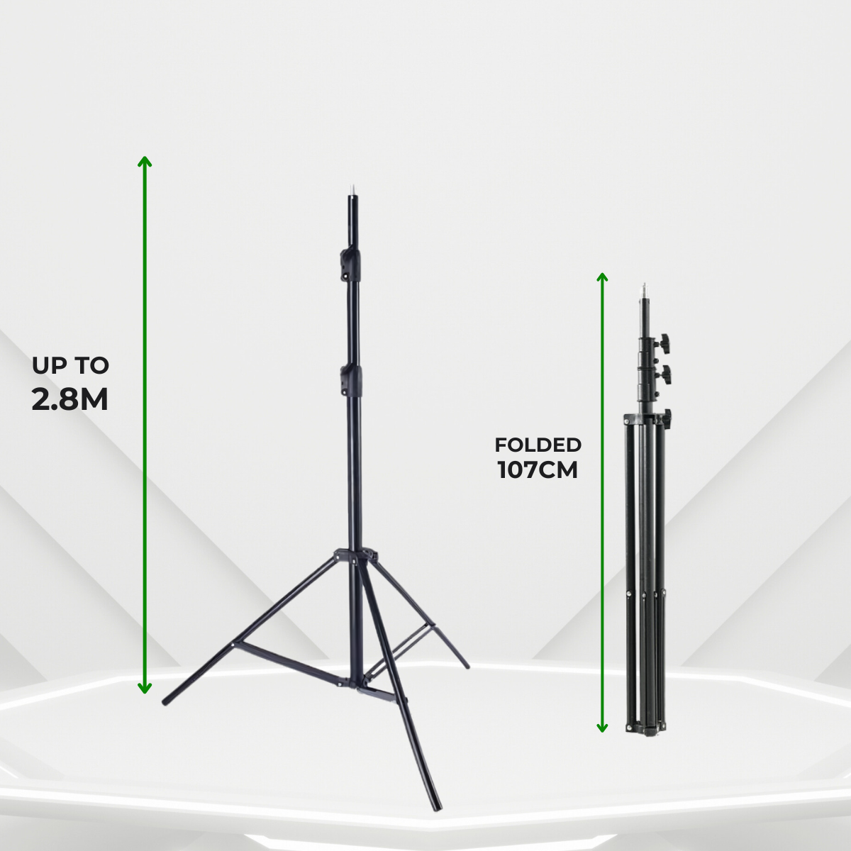 Spring Cushioned Aluminium Alloy Studio Light Stand (2.8M)