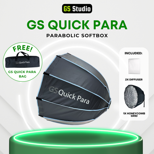 GS QUICK PARA 70 & 90 PARABOLIC SOFTBOX WITH GRID & BOWENS MOUNT SOFTBOX FOR PHOTOGRAPHY VIDEOGRAPHY STUDIO LIGHTING