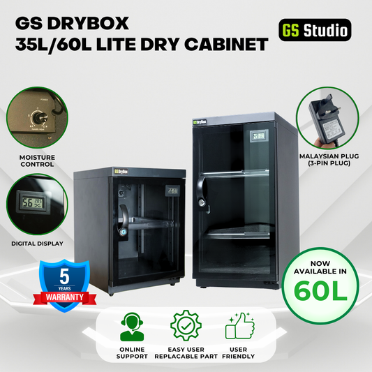 GS DryBox 35L/60L LCD Digital Display 35 Litre 60 Litre Dry Cabinet 5 Years Warranty