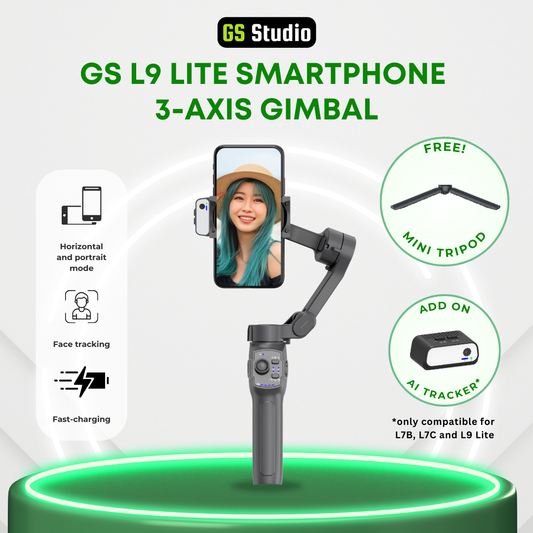 GS L7B L9 Lite M1 Smartphone 3 Axis Gimbal APP Bluetooth Connect Tracking Instant Power Up AI Follow