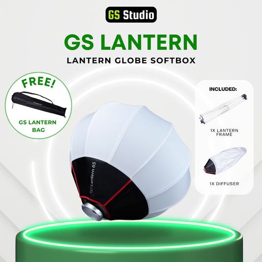 GS Lantern Globe Softbox Easy Fold For LED Light/Studio Flash/Strobe Moonlight With Bowen Mount (65cm/85cm)