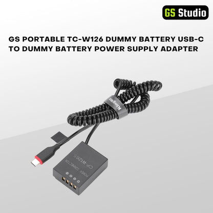 GS LP-E8/LP-E12/EN-EL15/LP-E17/NPW126/TCW126 USB TYPE C USB-C BATTERY POWER ADAPTER DUMMY BATTERY