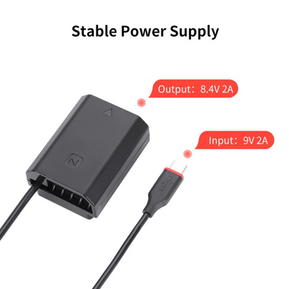 KingMa DR-FZ100 Dummy Battery with AC Power Supply Adapter For Sony A7M3 A7R3 A9